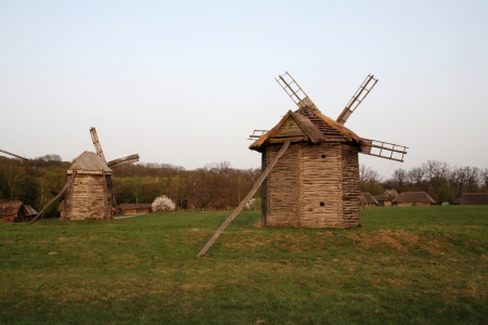 countryside, windmillsの写真素材