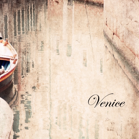 Venice, Italy, artwork in painting styleの写真素材