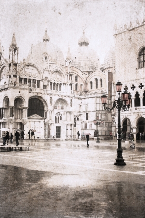 Venice, Itay, artwork in painting style,の写真素材