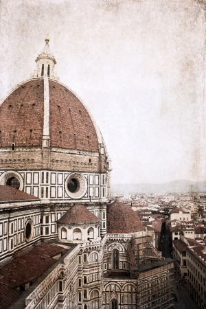 Florence, Italy,  artwork  in vintage styleの写真素材