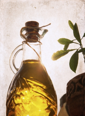 artwork in retro style,  extra virgin olive oilの写真素材