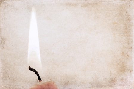 artwork in retro style, burning candle の写真素材