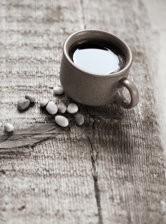 Coffee, monochrome imageの写真素材