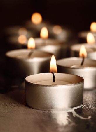Toned in warm colors image, candlesの写真素材