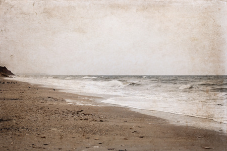 Artwork  in vintage  style,  seaの写真素材