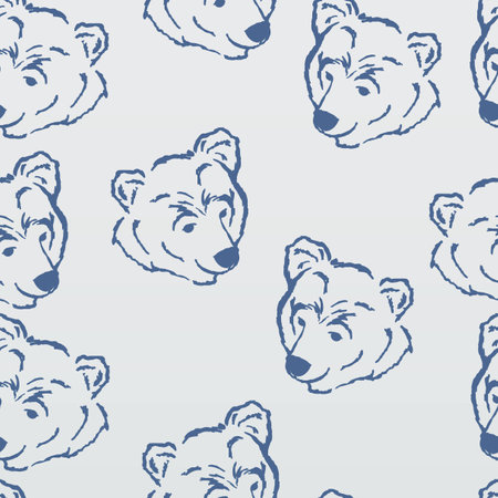 Seamless pattern, polar bearのイラスト素材