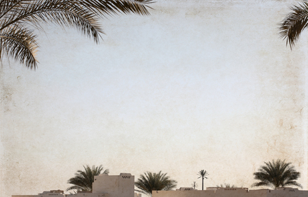Artwork in vintage style, Egypt, sharm el sheikhの写真素材