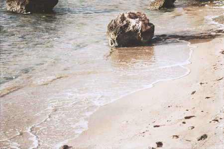 Artwork in retro style, Red Sea, Egyptの写真素材