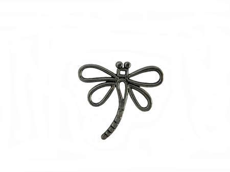 a vintage ornament shaped like a stylized iron butterflyの写真素材