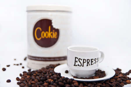 Coffee and cookieの写真素材