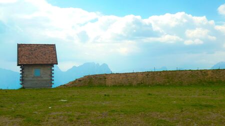 Colourful scenery in the Alpesの写真素材