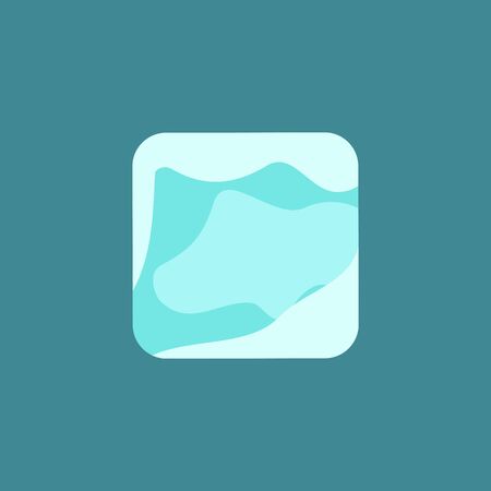 Simple ice cube vector illustration designのイラスト素材