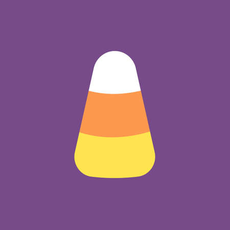 Candy corn cartoon clipart. Simple flat vector illustration designのイラスト素材