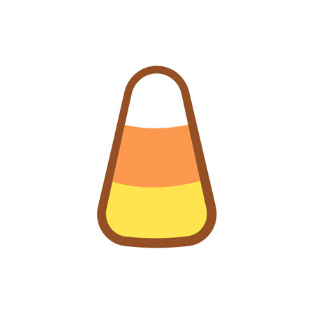 Candy corn cartoon clipart. Simple flat vector illustration designのイラスト素材