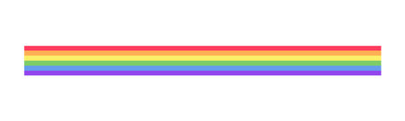Rainbow flag pride month divider simple vector illustration clipartのイラスト素材