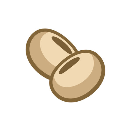 Soybean, soya bean icon clipart vector illustration designのイラスト素材
