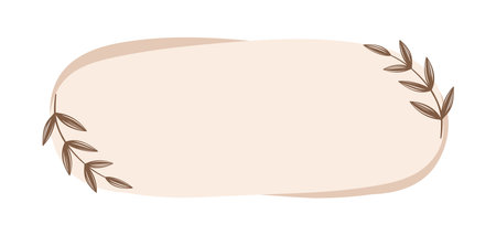 Aesthetic boho floral frame. Cute pastel border for card design, wedding, digital print, scrapbook, teacher elements, postcard, poster and more.のイラスト素材