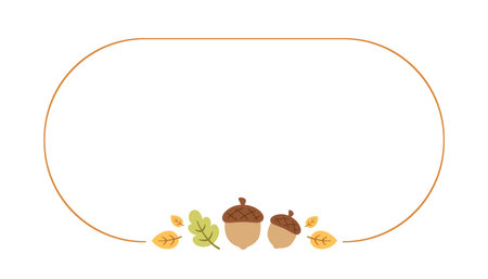 Cute Oval Spring Frame Border Template. Can be used for shopping sale, promo poster, banner, flyer, invitation, website or greeting card. Vector illustrationのイラスト素材