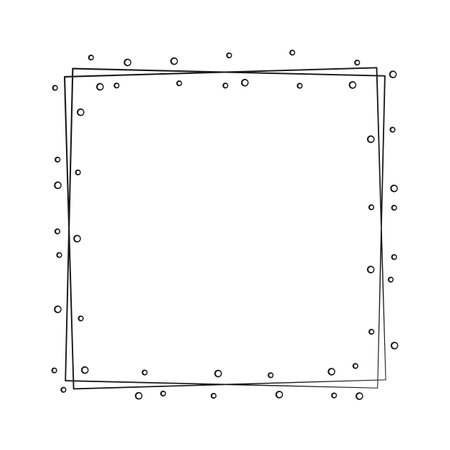 Simple square geometric frame border. Vector modern design template for wedding or birthday invitation, brochure, poster and business cardのイラスト素材