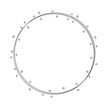 Simple round geometric frame border. Vector modern design template for wedding or birthday invitation, brochure, poster and business cardのイラスト素材