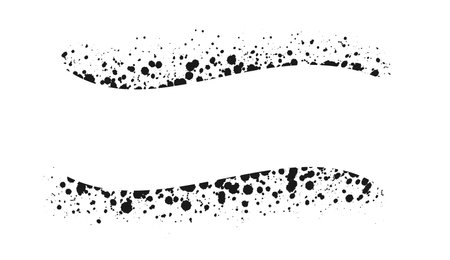 Grunge ink splatter wavy frame. Spray graffiti stencil border template.のイラスト素材
