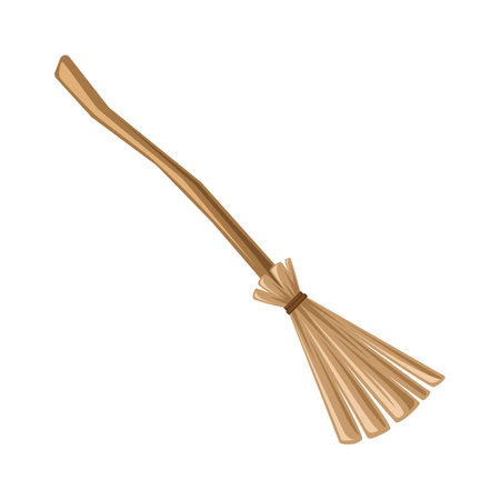 Old Witch Broom, Halloween Broomstick Graphics Illustrationのイラスト素材
