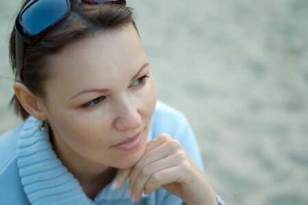Beautiful woman on the nature