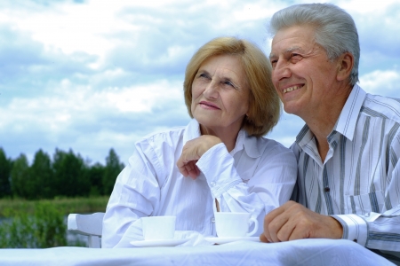 Beautiful Caucasian elderly coupleの写真素材