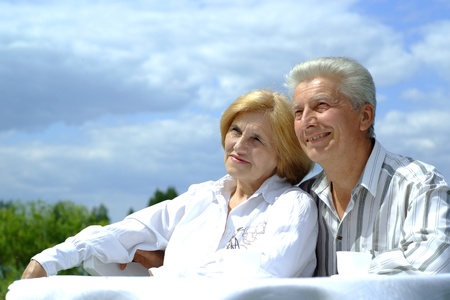 Good Caucasian elderly coupleの写真素材