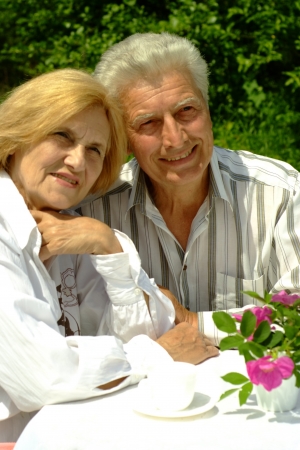 Good Caucasian elderly coupleの写真素材
