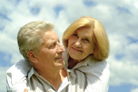 Beautiful Caucasian aged coupleの写真素材