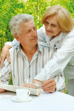 Beautiful happy old coupleの写真素材