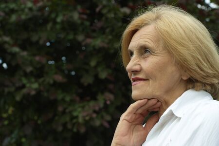 Beautiful nice elderly ladyの写真素材