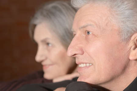 Portrait of a happy senior couple close-up