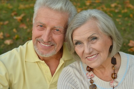 Nice Mature couple in a spring park