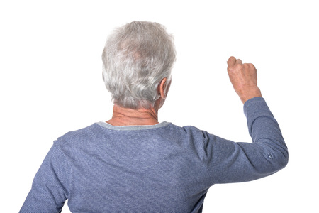 Senior man writingの写真素材