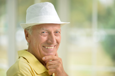 mature man portrait, close upの写真素材