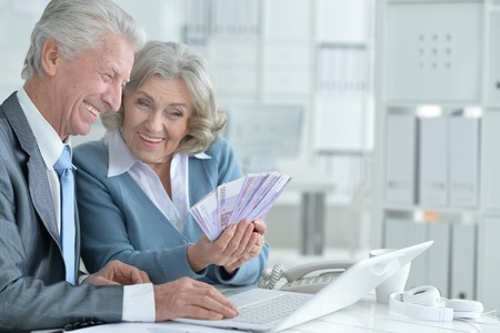 senior couple of businessmenの写真素材