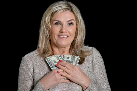 mature woman with money