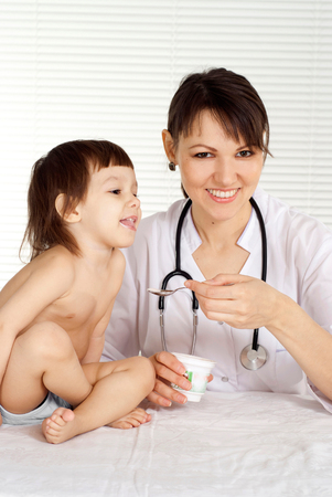 Doctor with girlの写真素材