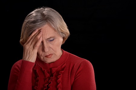 melancholy older woman