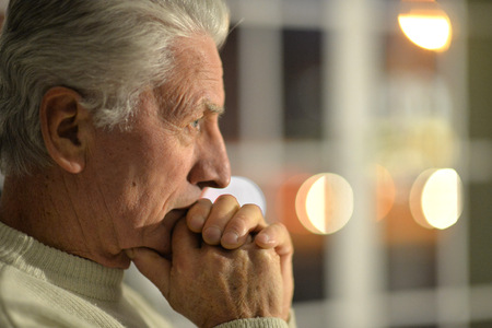 upset mature manの写真素材