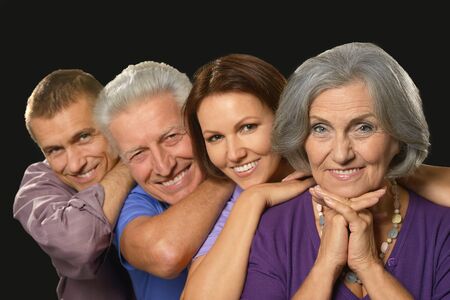 Happy parents with grown-up children
