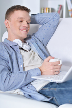 Portrait of handsome young manの写真素材