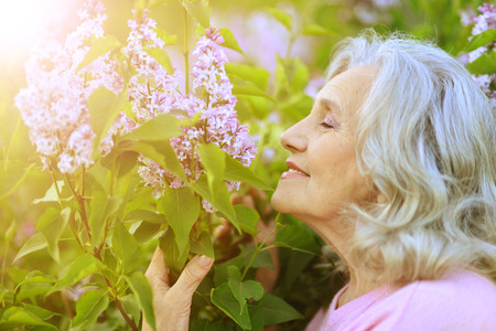 Beautiful senior woman outdoors