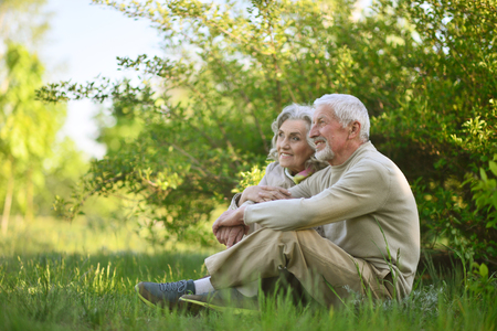 happy senior coupleの写真素材