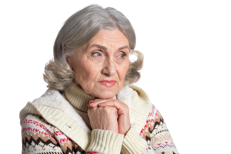 senior woman posingの写真素材