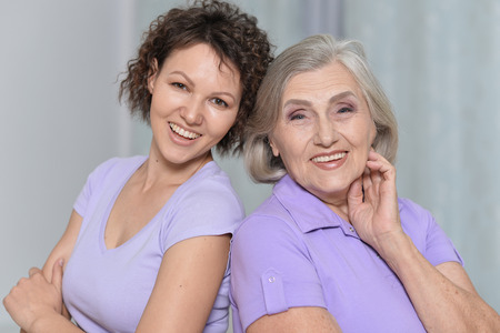 Senior woman with daughter
