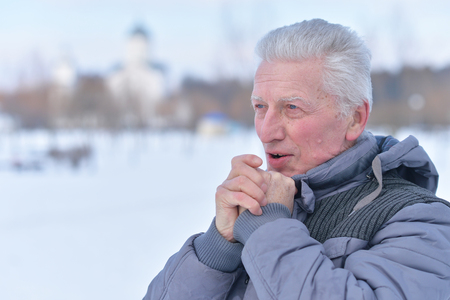 Thoughtful senior manの写真素材