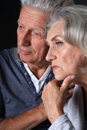 Sad Senior coupleの写真素材